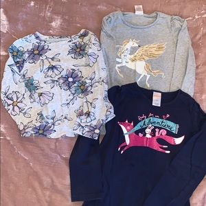 Three girls long sleeve tees